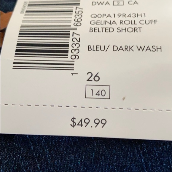 NWT Guess Jean Shorts Size 26 - Picture 5 of 5